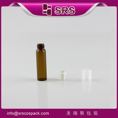 Αγορά SRS Χονδρικό 5 ml γυάλινος κυλίνδρος κεχριμπαρένιο ρόλο σε μπουκάλι αρώματος με πλαστικό καπάκι online manufacture
