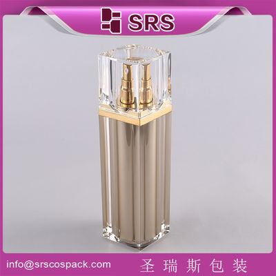 Αγορά SRS China Cosmetic Airless container Κατασκευαστής κενό τετραγωνικό μπουκάλι ακρυλικής λοσιόν online manufacture