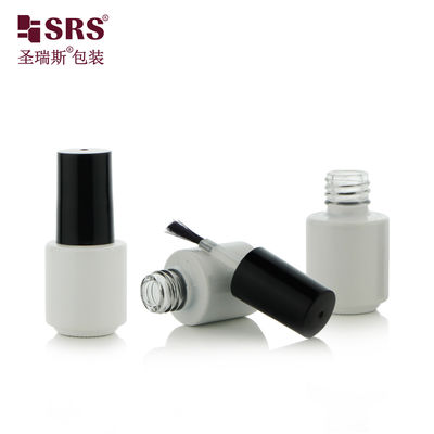 Αγορά DH-1B 4.5ML Round Bottom Glass Nail Polish Bottle With Brush Painted White Color Logo Printing online manufacture