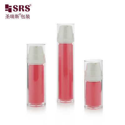 Αγορά SRSA404 15ml 30ml 50ml Double Wall Clear AS Plastic Cosmetic Lotion Foundation Bottle Customized online manufacture
