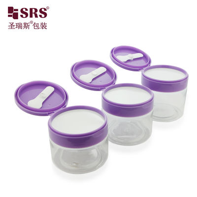 Αγορά PET007 200g 250g 300g Injection Color Plastic PET Cream Jar With Flip Cap Tweezer Spoon online manufacture