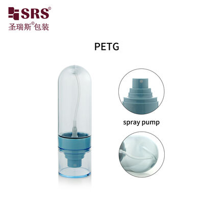 Αγορά PETG02 30ml 50ml 60ml 80ml 100ml κενό Custom ημιδιαφανές χρώμα μπλε PETG φιάλη αντλίας ψεκασμού για το τόνο περιποίησης του δέρματος online manufacture