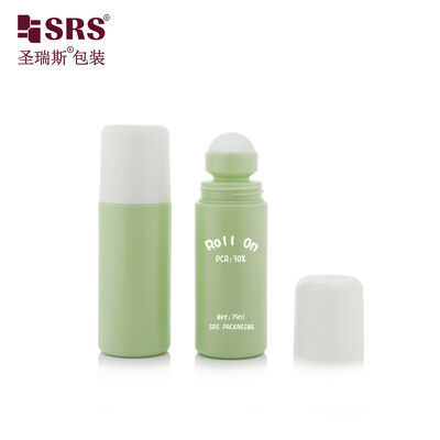 Αγορά RPPC 75ML PP PCR Ανακυκλωμένο Eco Friendly Deodorant Gel Roller Flask με γυαλιστερό επίπεδο καπάκι online manufacture