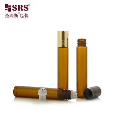 Αγορά 8ml/10ml/15ml Αμπερόσωμο σωληνωτό γυάλινο κυλίνδριο μπουκάλι κενό κοσμητικό κυλίνδριο φιαλίδιο για αιθέρια έλαια αρώματος online manufacture