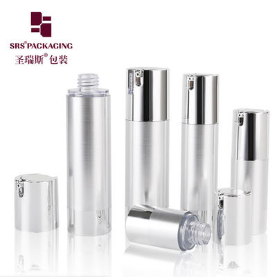 Αγορά 15ml 30ml 50ml καλλυντικό με ειδική παραγγελία ασημένιο κενό μπουκάλι κρέμας ματιών χωρίς αέρα online manufacture