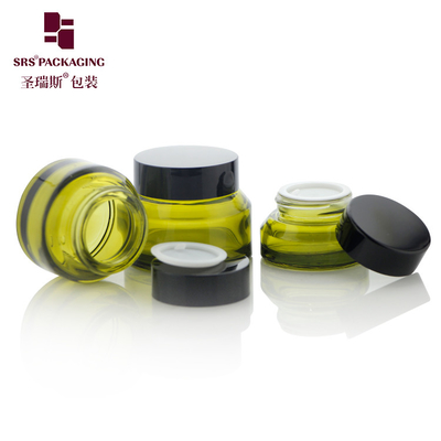 15ml 30ml 50ml Άδειο Συσκευή Φροντίδας Δέρματος Πίνακα Πράσινο Χρώμα Μοναδικό Σχεδιασμό Κοσμητικό Γυάλινο Βάζο 50g