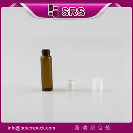SRS Χονδρικό 5 ml γυάλινος κυλίνδρος κεχριμπαρένιο ρόλο σε μπουκάλι αρώματος με πλαστικό καπάκι