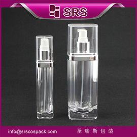 διαφανές τετραγωνικό L051 15ml 30ml 60ml 120ml δερματικό καλλυντικό μπουκάλι
