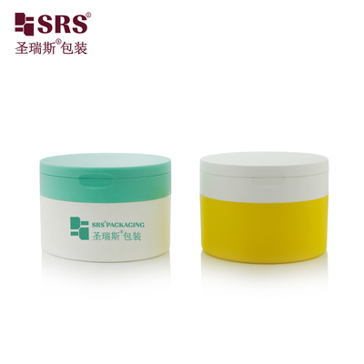 4 oz πλαστικό PP PCR διπλό τοίχωμα προσαρμογή Flip Cap με κουτάλι σώμα scrub βάζο δοχείο