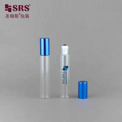 8 ml Μπλε Αλουμίνιο Λάμπελο Κεπάκι γυάλινο σωλήνα Διαυγές Αρώμα Ρολά στο μπουκάλι