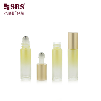 10 ml χρώματος Custom Gradient Yellow Empty Essential Oil Rollon Glass Flask (Παρασκευασμένο χρώμα με κλίση)