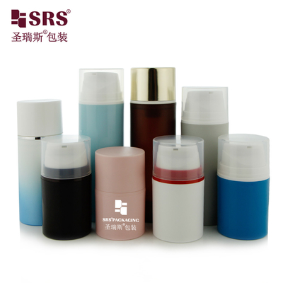 Στρογγυλό Snap On Στυλ PP PCR Ανακυκλωμένο υλικό Custom Color 150ml Airless Pump Bottle