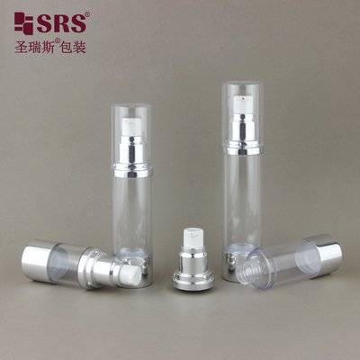 15ml 30ml 40ml 50ml Στρογγυλό Διαφανές AS Κοσμητικό ορό Φιαλίδιο Αέρας