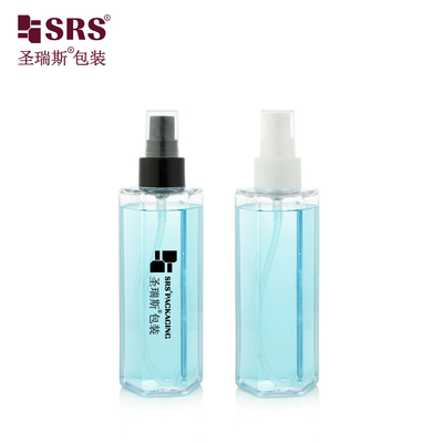 150 ml μοναδικό σχήμα διαφανές πλαστικό ένεση προσαρμοσμένη χρωματική αντλία ψεκασμού κενό μπουκάλι PET