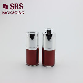 Α020 κατασκευαστής φιάλης χωρίς αέρα 15 ml βαμμένο κόκκινο χρώμα ακρυλικό βιδωτό καπάκι φιάλη