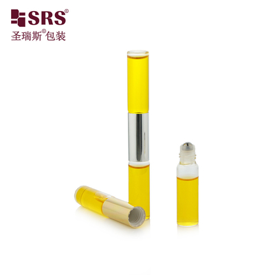 SGB2-5ml+5ml Διαφανές Διαυγές Δυμπλό Τελικό Γυάλινο Μπουκάλι Με Χάλυβα Σφαίρα Για Αηδικά Έλαια Αρώματος