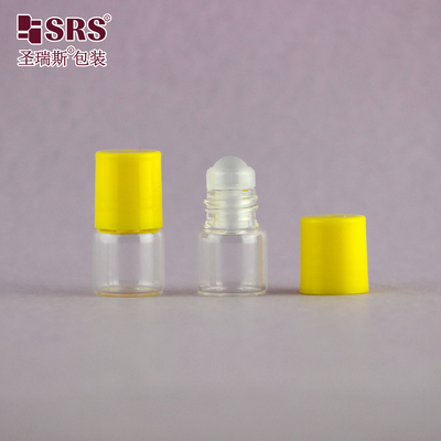 BLP-1ML Mini Travel Size Διαφανές γυάλινο φιαλίδιο Roller Ball Flask για αιθέρια έλαια Αρώμα χωρίς διαρροή