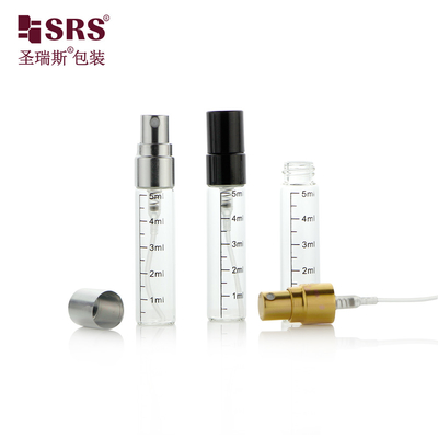 BLPA-5ML Διαφανές φιαλίδιο γυαλιού σωλήνα με σωλήνα ψεκασμού λεπτής ομίχλης για συσκευασία αρωμάτων Μικρή ποσότητα διαθέσιμη