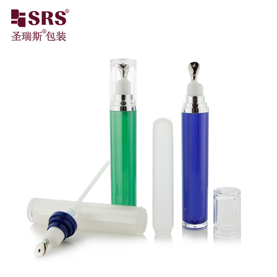 LR001-15ML Λούξυ Προσαρμόστε χρωματισμένο μπλε πράσινο λευκό χρώμα ακρυλικό διπλό τοίχωμα λοσιόν φιάλη αντλία δοχείο