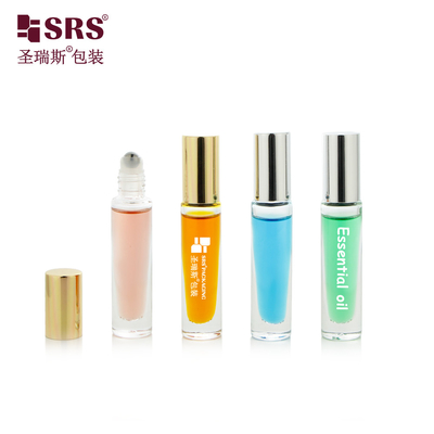 GB1-5ML Διαυγές Luxury High End Αδιάβροχο γυάλινο κυλίνδριο από χάλυβα μπουκάλι μπάλα με καπάκι από αλουμίνιο στρογγυλό