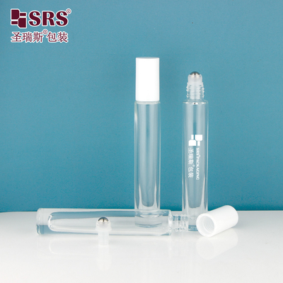 GB1-10ML Luxury High End παχύ μπουκάλι Διαφανές Χρώμα προσαρμοσμένο Διαθέσιμο γυάλινο ρόλο μπάλα μπουκάλι αρώματος Χωρίς διαρροή