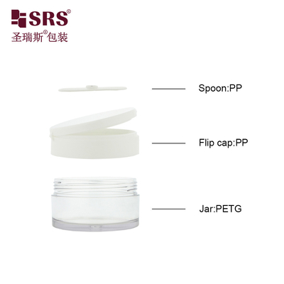 PETG003 Κενή λευκή ένεση Custom Color 100g 120g 150g 200g 250g Flip Cap πλαστικό βάζο με δωρεάν δείγματα σε χρώμα αποθέματος