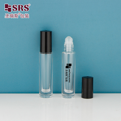 GB1-5ML Mini Cute High End Thick Bottom Transparent Clear Roll On Bottle Για αιθέρια έλαια αρωμάτων στρογγυλός εφαρμοστής