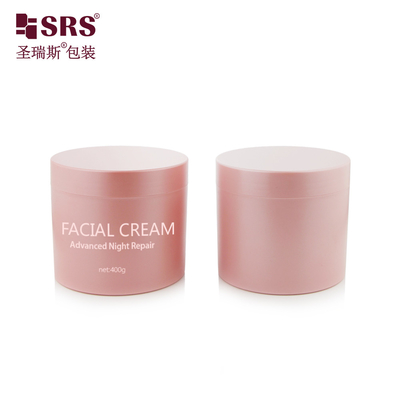 SRSQ 400g Ενέσιμη Ροζ Λάμψη Παγωμένη Ζωγραφισμένη πλαστική PP PCR Σώμα Scub Jar Περιέκτη Προσαρμογή