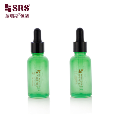 D001 5ml 10ml 15ml 20ml 30ml 50ml 100ml 18/415 γυάλινο μπουκάλι με γυαλιστερό πλαστικό σταγόνα για το αιθέρια έλαιο