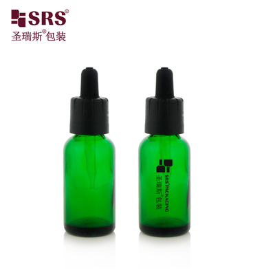D009 Στρογγυλό παχύ τοιχωμένο γυαλί 5ML 10ML 15ML 20ML 30ML 50ML 100ML Ασφαλής από παραβίαση για παιδιά φιαλίδιο σταγονιδιωτή για το ορό προσώπου