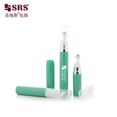 Α0035 7.5ml 10ml 15ml ταξιδιωτικό πορτοφόλι πλαστικό PP PCR στρογγυλό αέρα χωρίς μπουκάλι αντλία Snap-on σχεδιασμού Roll On μπουκάλι ορού