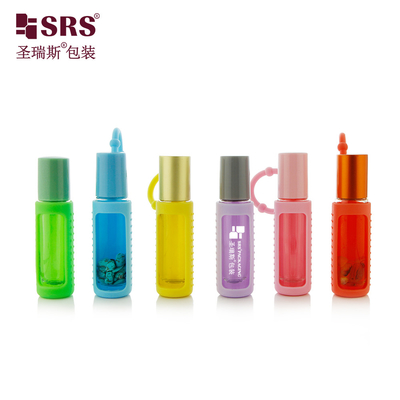 BLPM-10ML Luxury Empty Clear Glass Roll On Essential Oil Flask Packaging με κάλυψη από σιλικόνη
