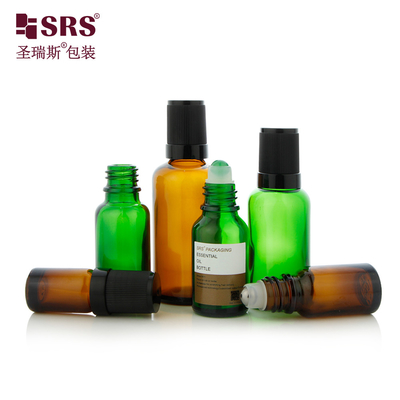 5ml 10ml 15ml 20ml 30ml 50ml 100ml Αμπερό διαυγές μπλε πράσινο γυάλινο κυλίνδριο σε μπουκάλι χωρίς διαρροή