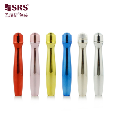 SRS8447-15ML Λάμπελο μεταλλωμένο PETG πλαστικό κυλίνδριο σε μπουκάλι για μασάζ γυαλιού