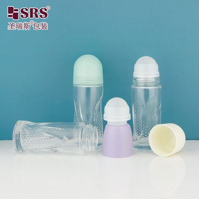 BLPG-A 50ml Μεγάλης Χωρητικότητας Άδειο Γυάλινο Μπουκάλι Roller Ball Για Αποσμητικό Gel Ορό Σώματος Συσκευασία Αντιιδρωτικού Χονδρική