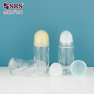 BLPG-B 50ml Νέα Άφιξη Άδειο Μοναδικό Σχεδιασμό Γυάλινο Μπουκάλι Αποσμητικού Roll On Δοχείο Προσαρμογής