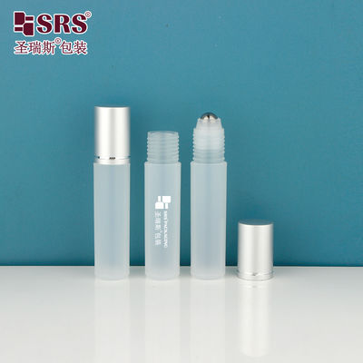 RPA-10ML Διαφανές Ματ Ημιδιαφανές Στρογγυλό Μπουκάλι PP με Μασάζ Μεταλλική Μπάλα Αλουμινένιο Καπάκι Για Ορό Μαλλιών