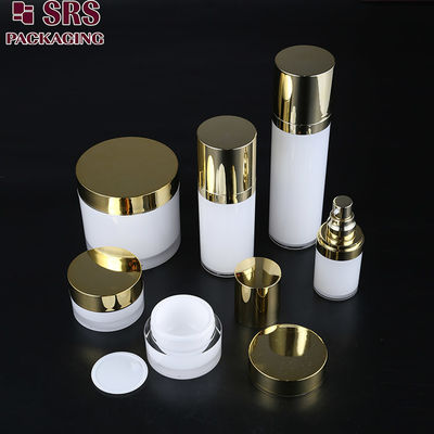 Χωρίς δείγμα SRS πλαστική ανακυκλωμένη συσκευασία για την περιποίηση του δέρματος, ακρυλική συσκευασία βάζο και στρογγυλό μπουκάλι λοσιόν