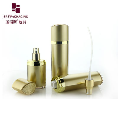 SRS κενό πολυτελές καλλυντικό μπουκάλι 30ml 60ml 120ml πλαστικό σχήμα ματιών μαύρο ακρυλικό δοχείο