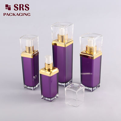 Shengruisi συσκευασία L054-15ml 30ml 50ml 100ml πολυτελή τετραγωνική πλαστική αντλία λοσιόν μπουκάλι