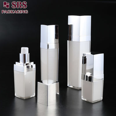 L050 SRS Κίνα κατασκευαστής Luxury Ακρυλική κενή τετραγωνική κρέμα ψεκαστική αντλία φιάλη για το πρόσωπο κρέμα
