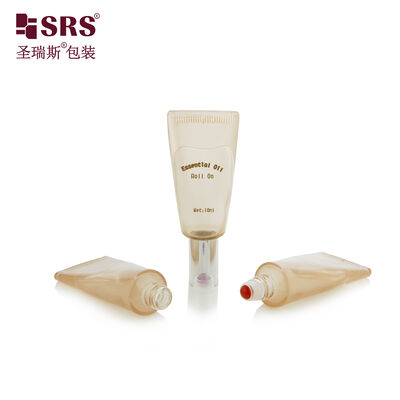 GB3 10ML Luxury Tube μοναδικό σχεδιασμό Διαφανές γυαλί Ζωγραφισμένο Custom Color Roll On Steel Ball Flask Για Αρωματικό Έλαιο