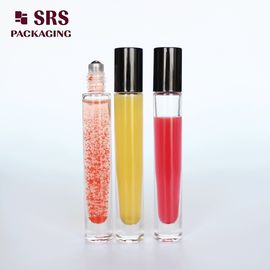 10 ml διαφανές παχύ τοίχωμα γυαλί κυλίνδρου μεταλλική σφαίρα μπουκάλι κενό πολυτελή αρώματα μπουκάλι λάδι