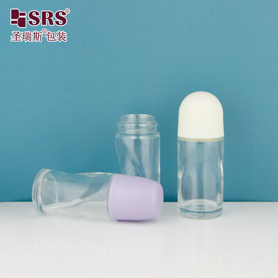 BLPG 50ML 60ML Empty Thick Wall Mold Glass Roll On Bottle For Cool Gel No Leakage