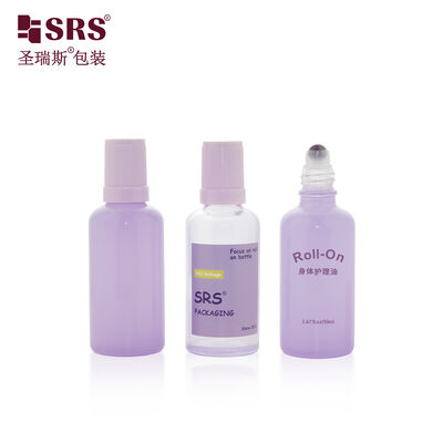 BLPF 5ml 10ml 15ml 20ml 30ml 50ml 100ml Paint Purple Frosted Glass Roller Bottle