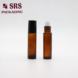 10 ml διαφανής κίτρινη καφέ γυάλινη ρόλλα μπάλα κενό μασάζ αιθέριο έλαιο μπουκάλι