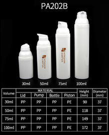 30 ml 50 ml 75 ml 100 ml ενέσιμη λευκή φιλική προς το περιβάλλον μπουκάλι αντλίας pp χωρίς αέρα