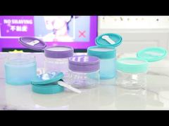 PET007 200g 250g 300g Πλαστικό βάζο κρέμας PET με κουτάλι τσιμπιδάκι με καπάκι